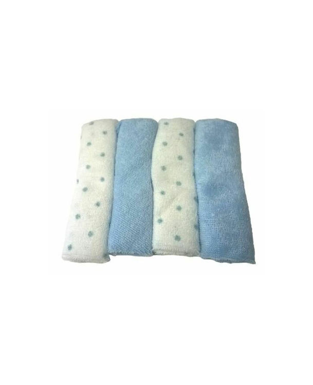 Picture of FS681 / 6812 4 BABBY WASH CLOTHS IDEAL FOR BATHTIME WASHING